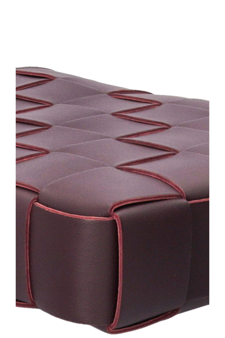 BOTTEGA VENETA Cassette Messenger Bag Leather Bordeaux