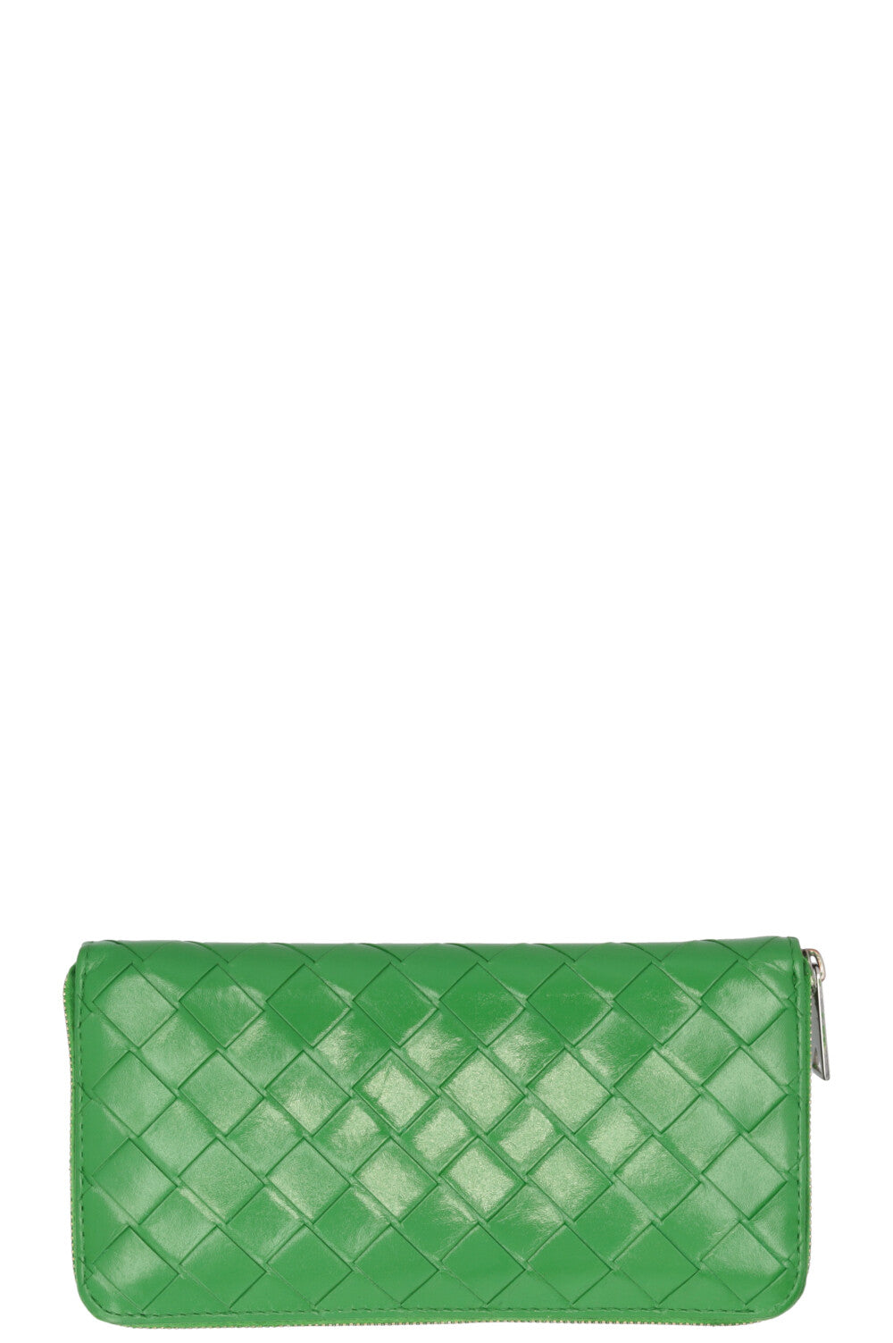 BOTTEGA VENETA Intrecciato Zip Around Long Wallet Leather Parakeet