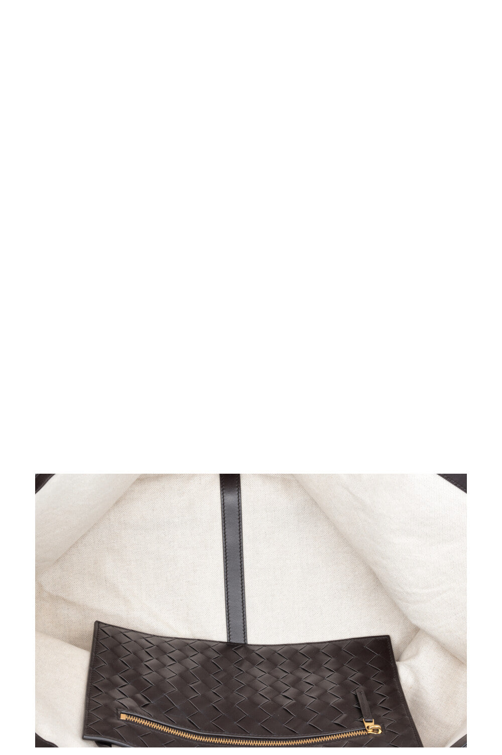 BOTTEGA VENETA Large Flip Flap Tote Canvas Off-White