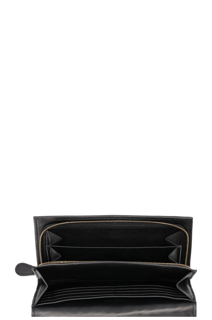 BOTTEGA VENETA Long Wallet Intrecciato Black