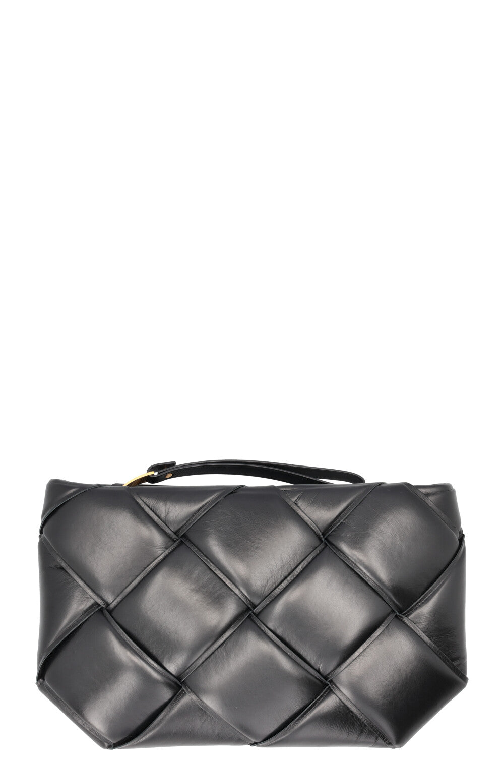 BOTTEGA VENETA Pochette Padded Cassette Cuir Noir