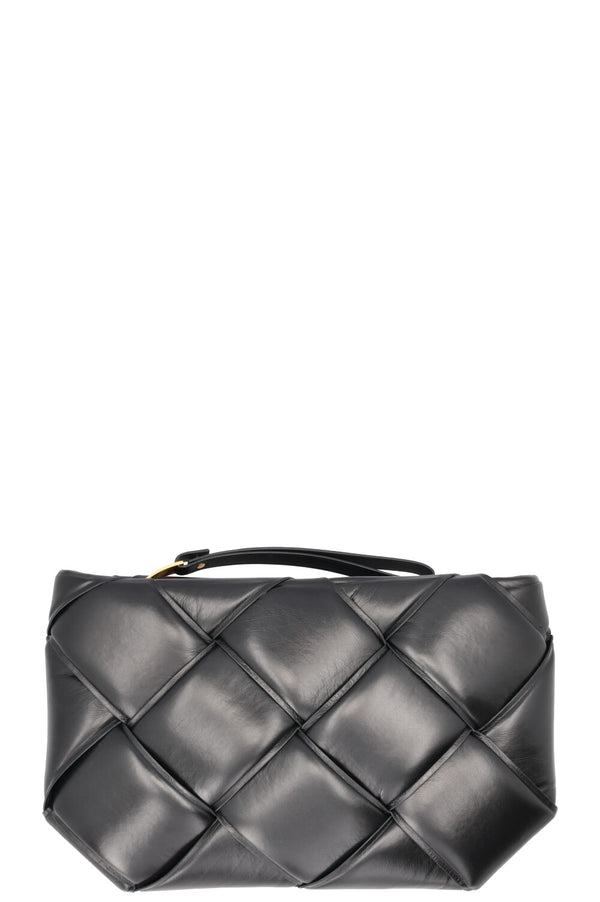 BOTTEGA VENETA Pochette Padded Cassette Cuir Noir