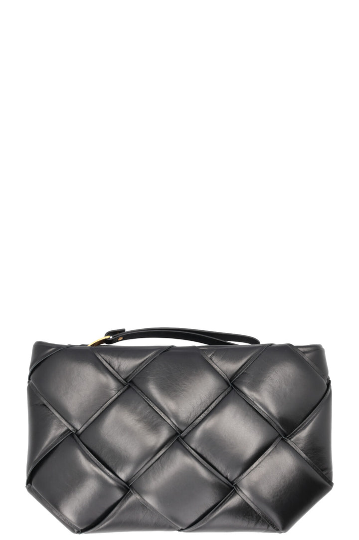 BOTTEGA VENETA Pochette Padded Cassette Cuir Noir