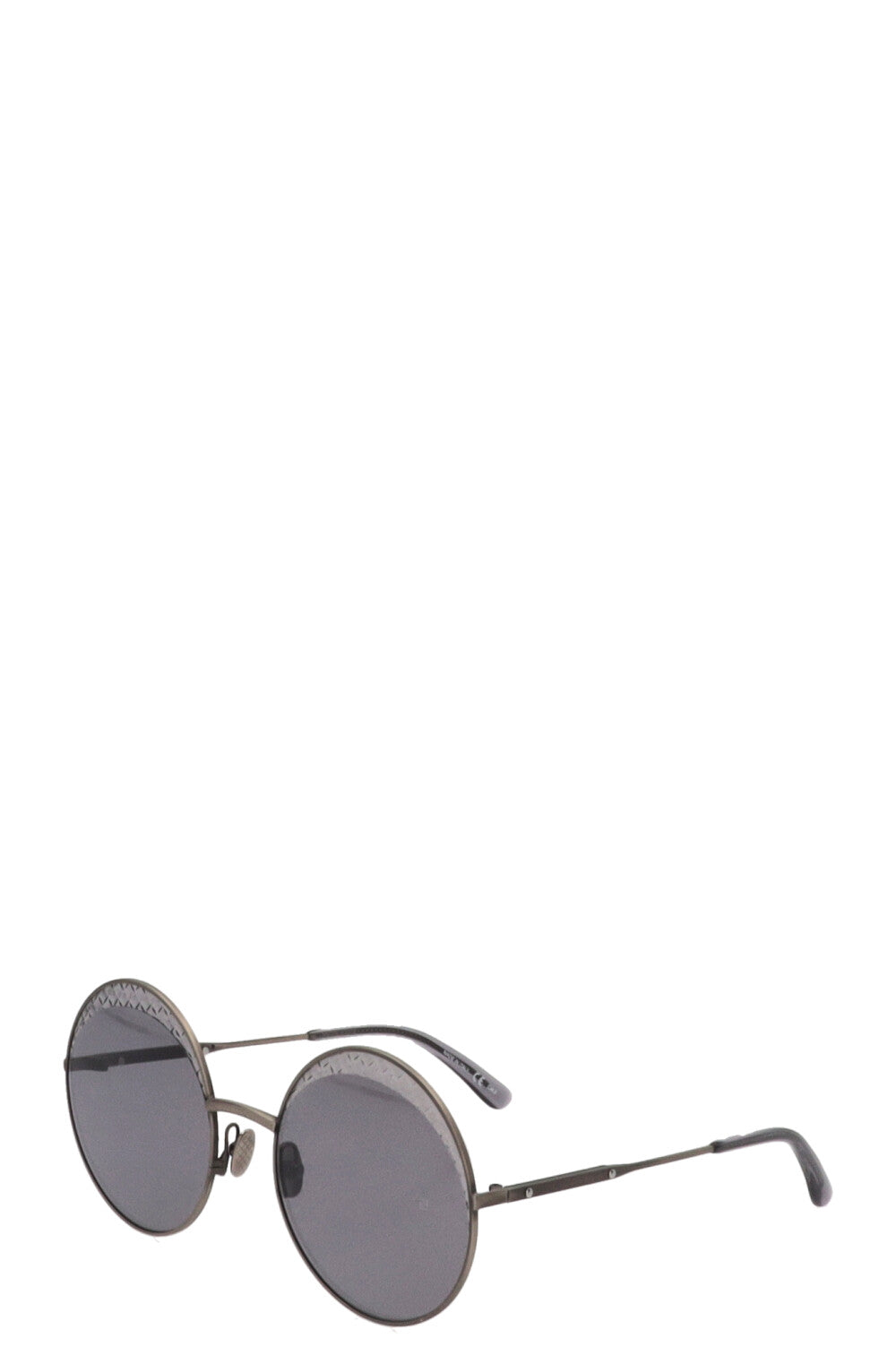 BOTTEGA VENETA Round Sunglasses Grey Black BV0190S