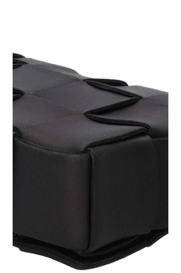 BOTTEGA VENETA Small Intrecciato Cassette Bag Leather Black
