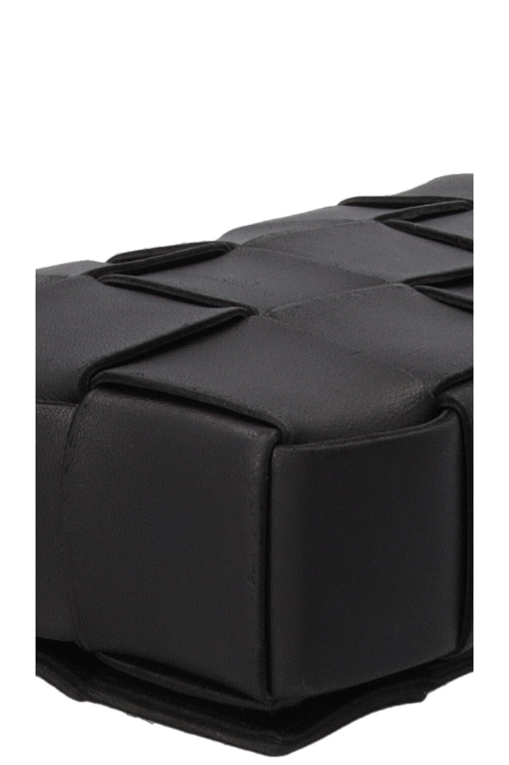 BOTTEGA VENETA Small Intrecciato Cassette Bag Leather Black