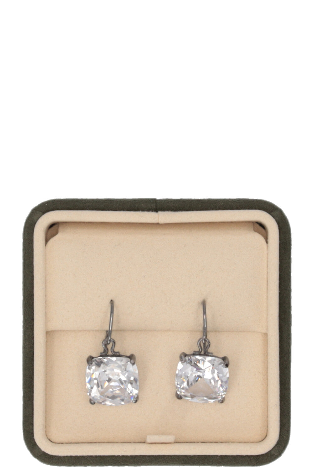 BOTTEGA VENETA Boucles d'oreilles pendantes carrées en cristal Blanc