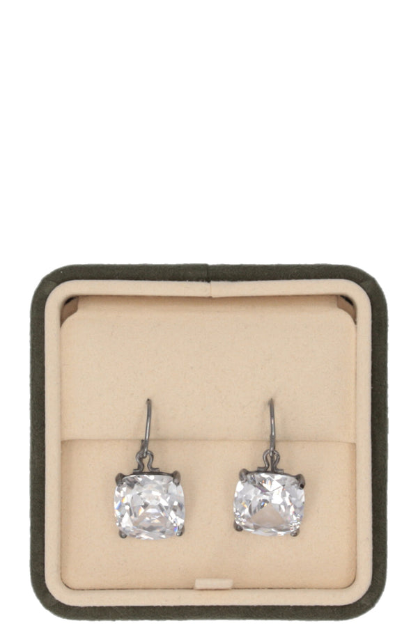BOTTEGA VENETA Boucles d'oreilles pendantes carrées en cristal Blanc