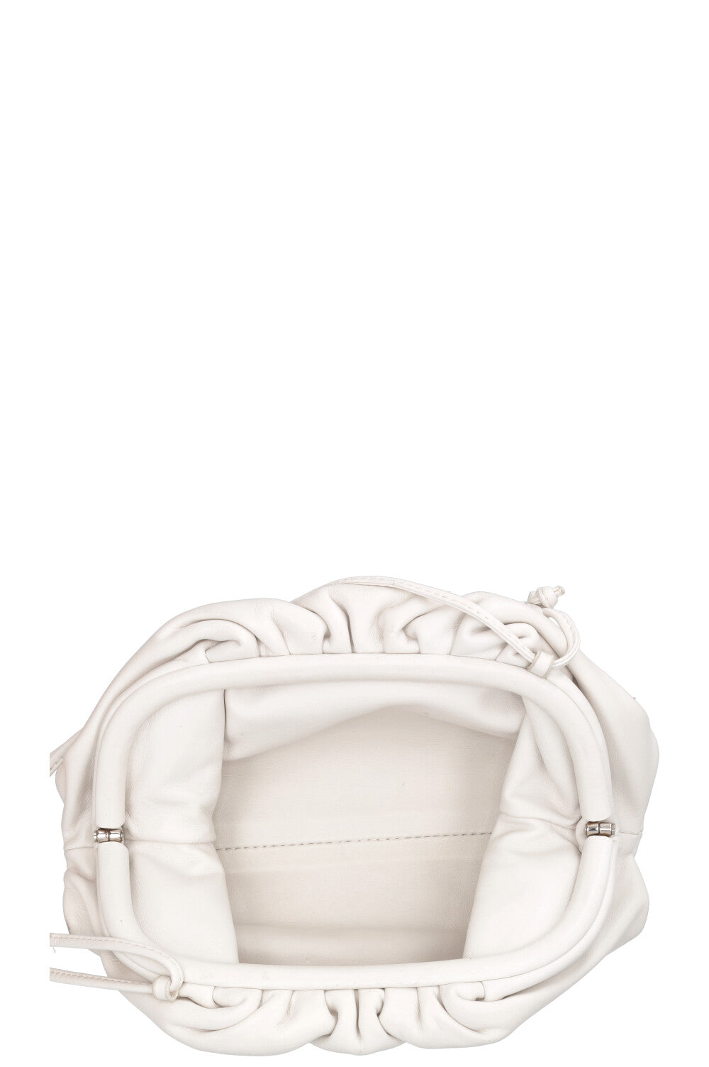 BOTTEGA VENETA The Mini Pouch Clutch White