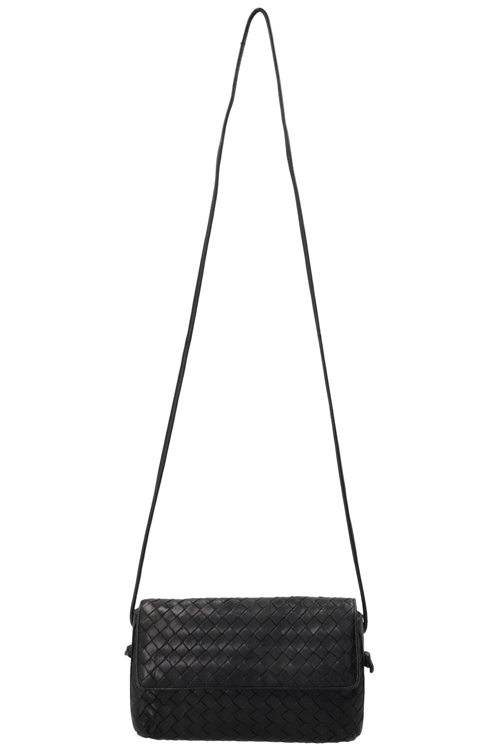 BOTTEGA VENETA Vintage Giorno Bag Intrecciato Leather Black