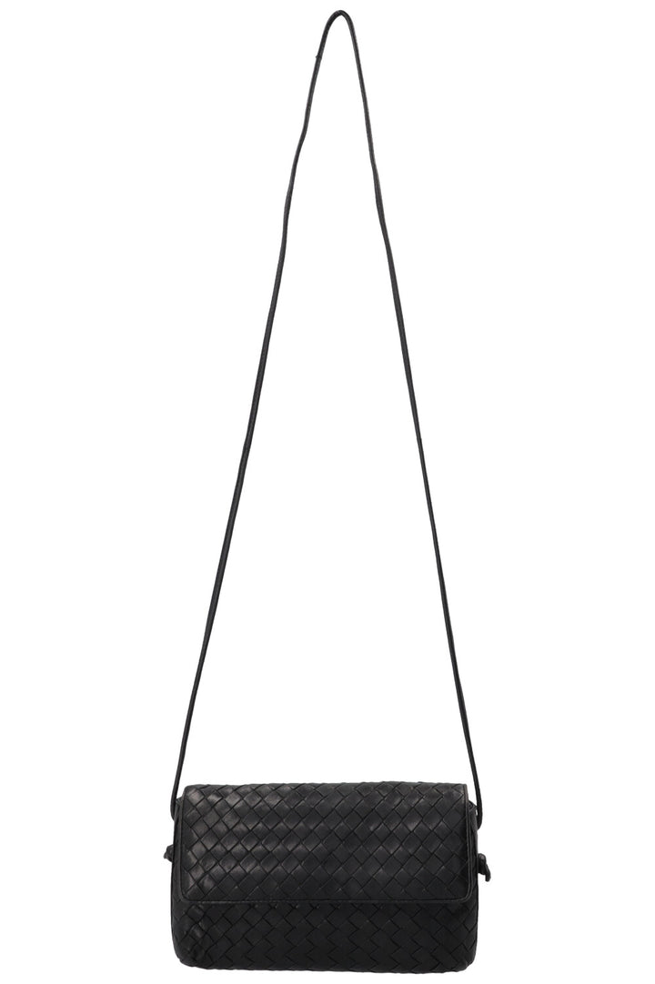 BOTTEGA VENETA Vintage Giorno Bag Intrecciato Leather Black