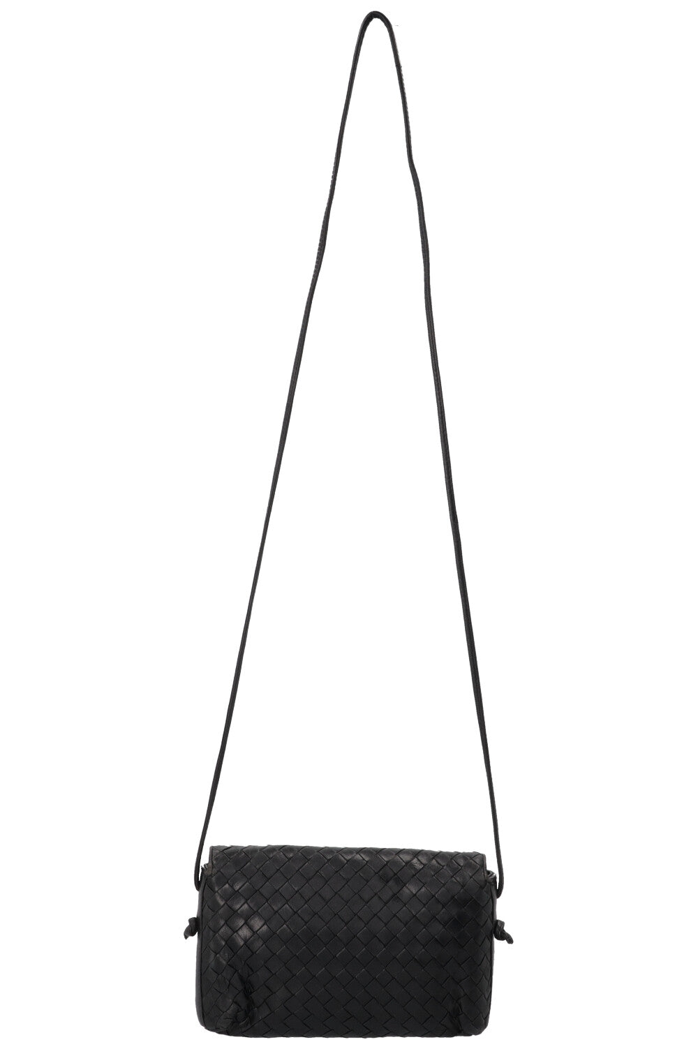 BOTTEGA VENETA Vintage Giorno Bag Intrecciato Leather Black