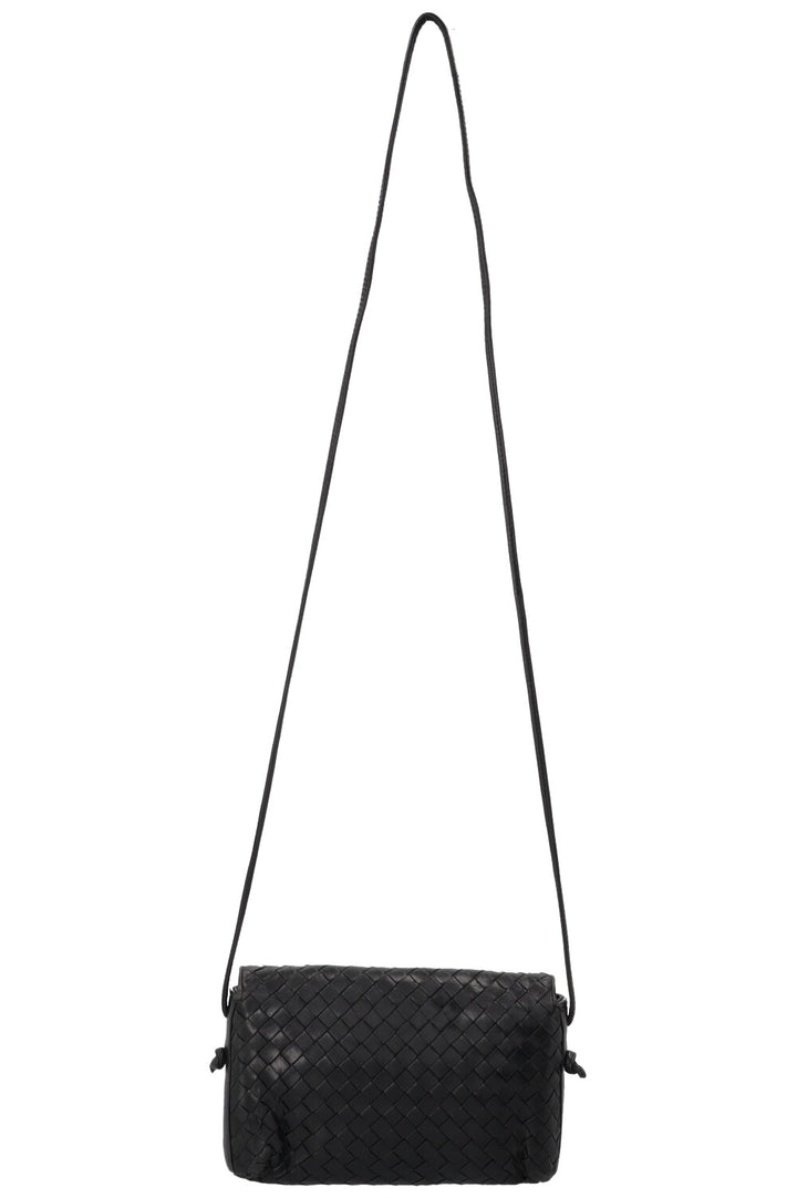 BOTTEGA VENETA Vintage Giorno Bag Intrecciato Leather Black