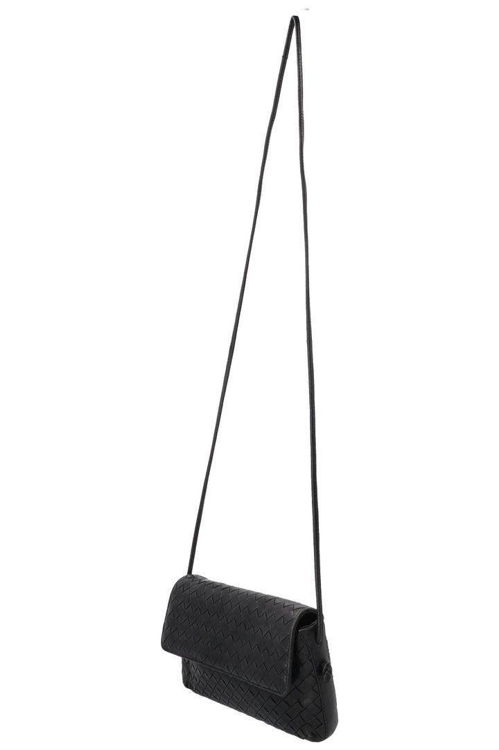 BOTTEGA VENETA Vintage Giorno Bag Intrecciato Leather Black