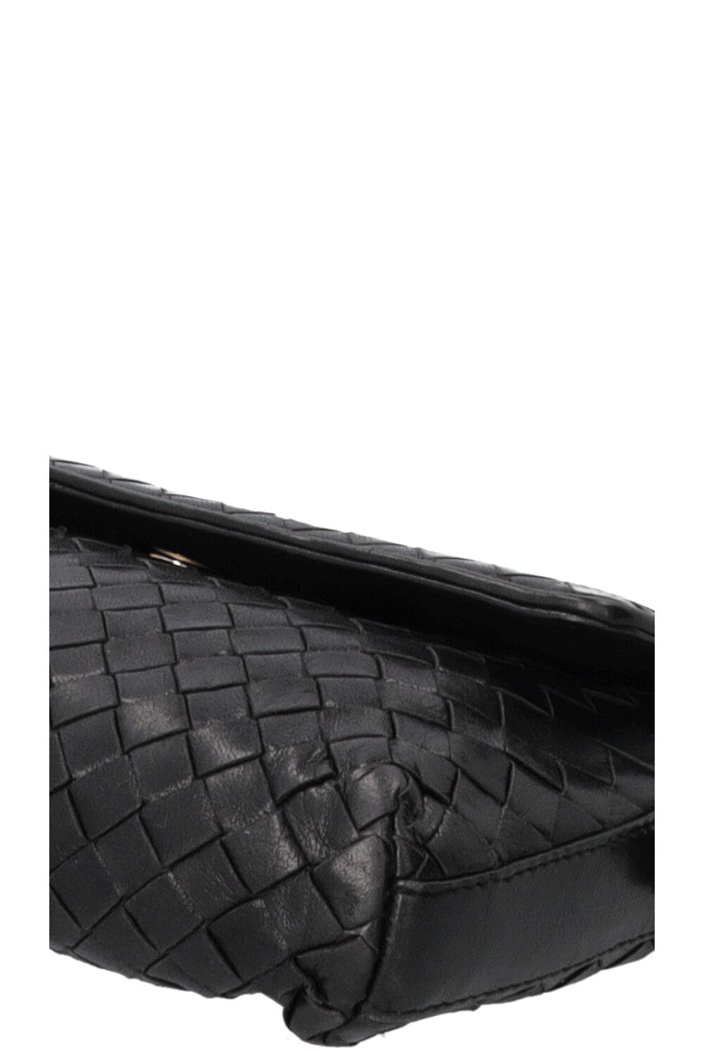 BOTTEGA VENETA Vintage Giorno Bag Intrecciato Leather Black