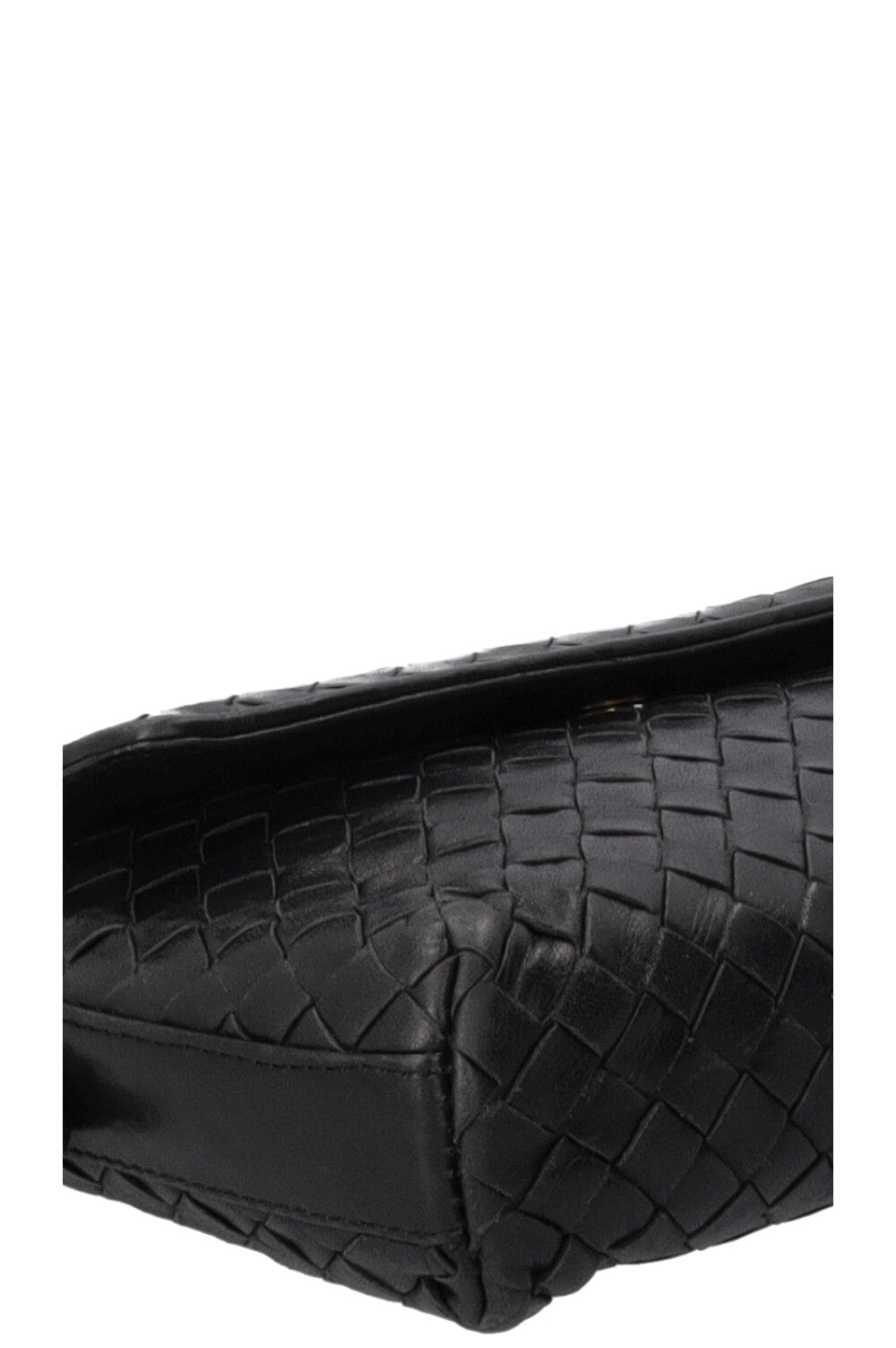BOTTEGA VENETA Vintage Giorno Bag Intrecciato Leather Black