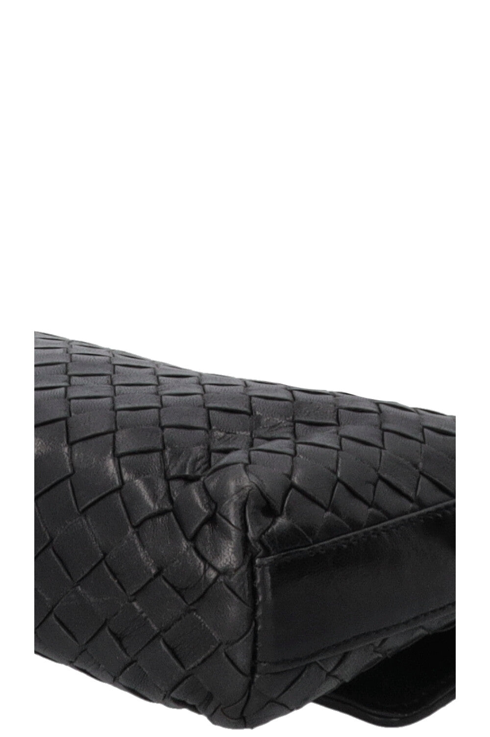 BOTTEGA VENETA Vintage Giorno Bag Intrecciato Leather Black
