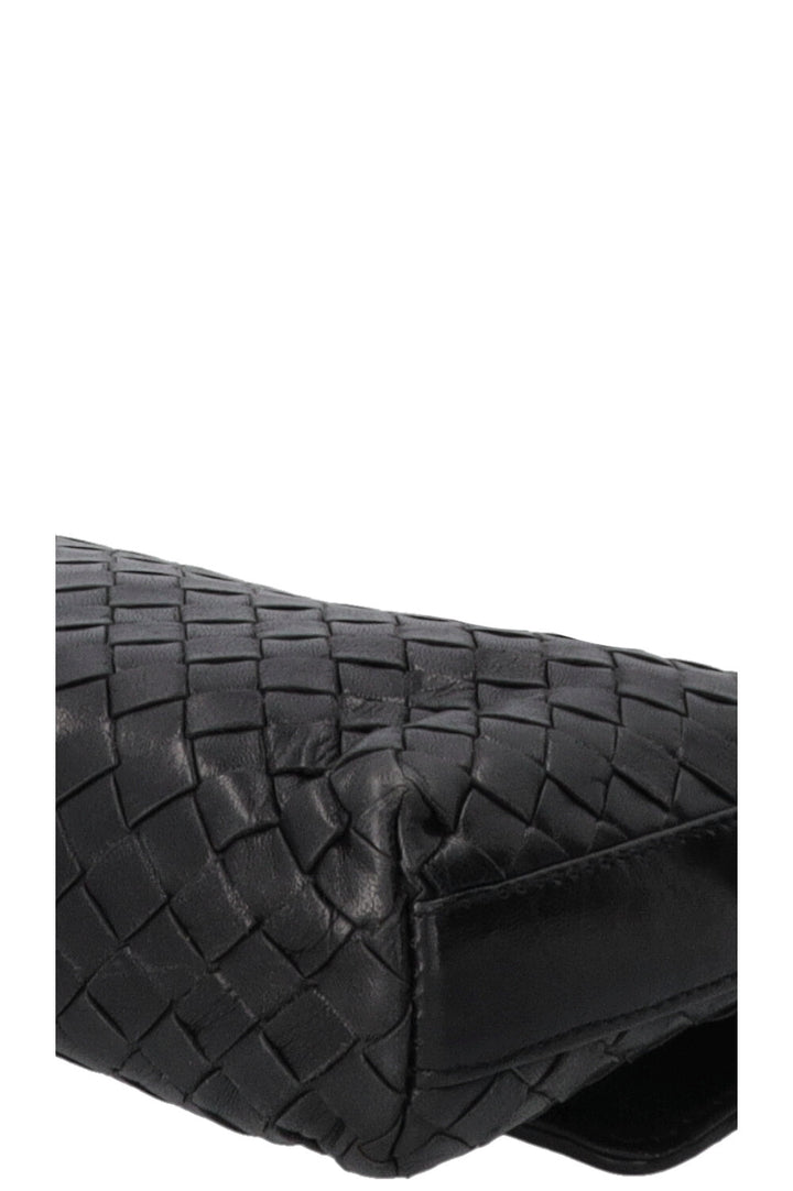 BOTTEGA VENETA Vintage Giorno Bag Intrecciato Leather Black