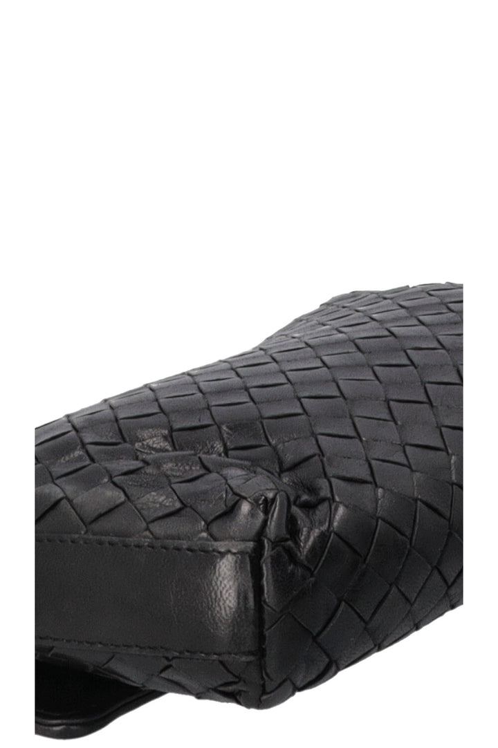 BOTTEGA VENETA Vintage Giorno Bag Intrecciato Leather Black