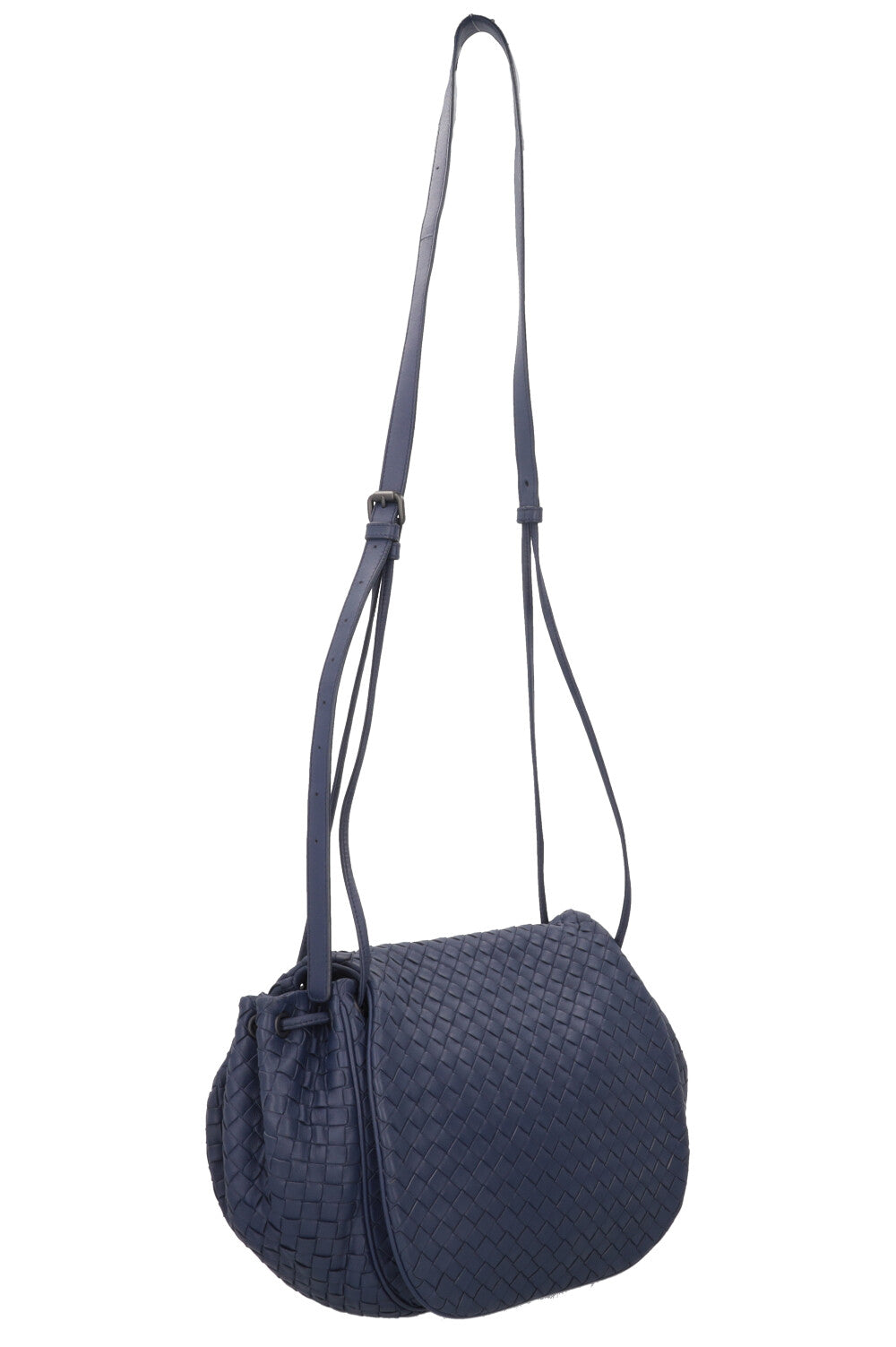 BOTTEGA VENETA Sac bandoulière vintage Intrecciato bleu