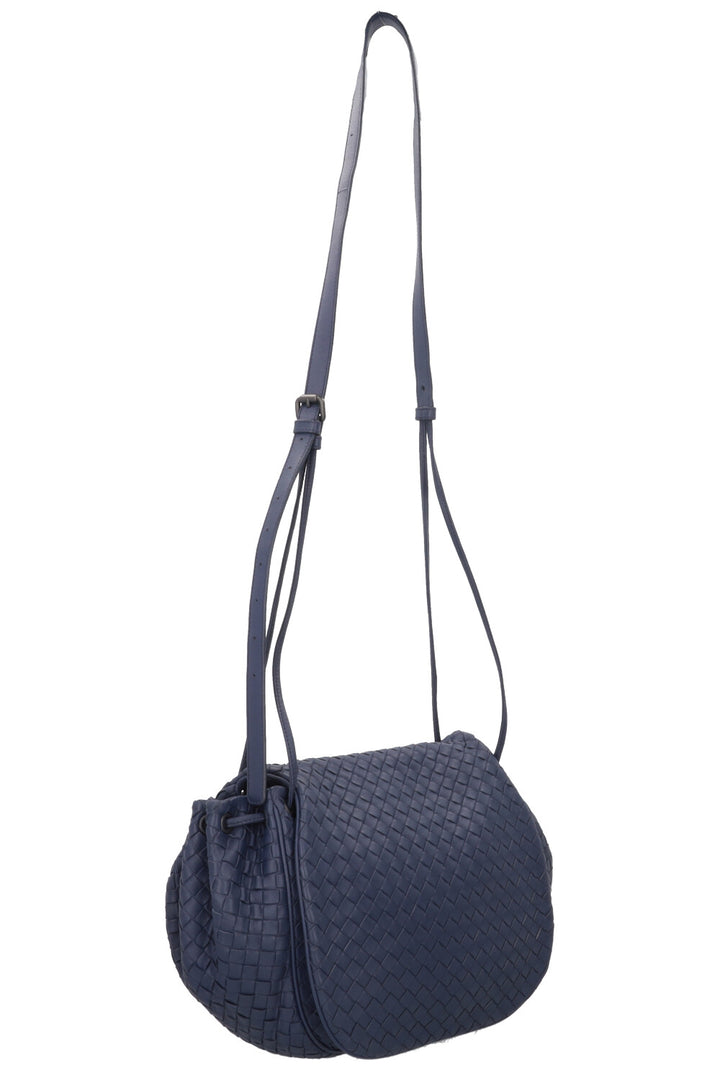 BOTTEGA VENETA Sac bandoulière vintage Intrecciato bleu