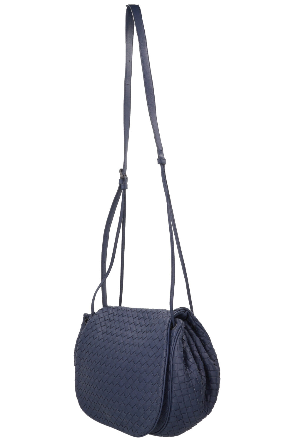 BOTTEGA VENETA Sac bandoulière vintage Intrecciato bleu