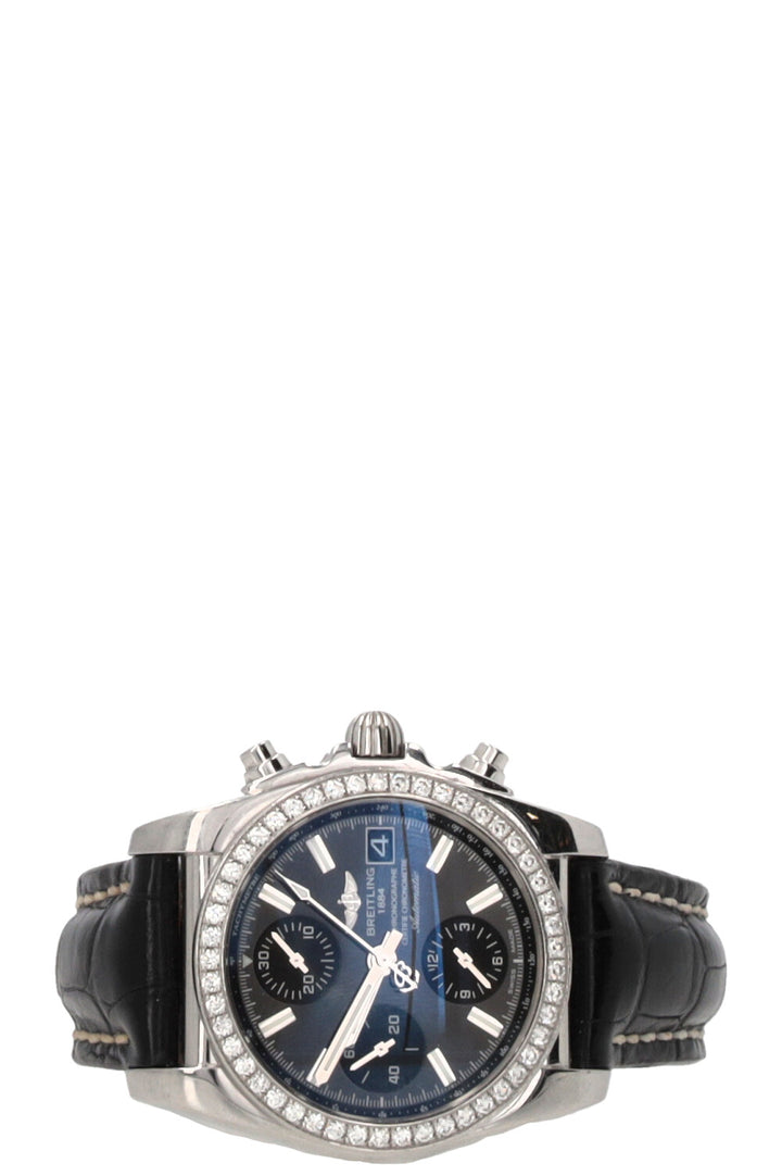 BREITLING Chronomat 38 Cuir de crocodile Argent