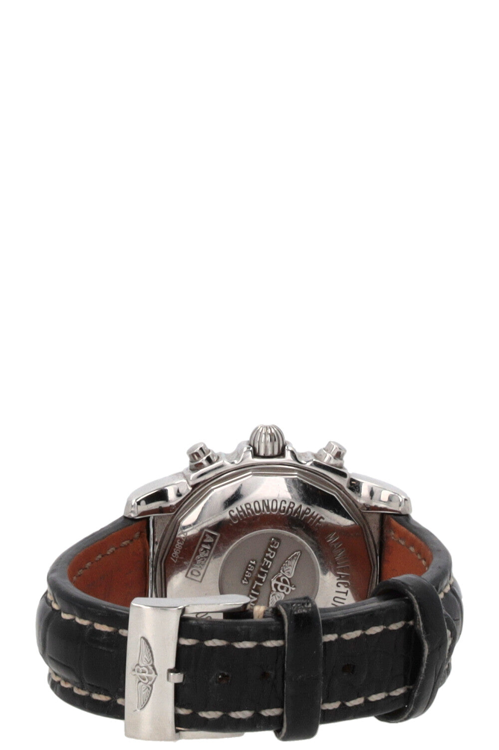 BREITLING Chronomat 38 Cuir de crocodile Argent