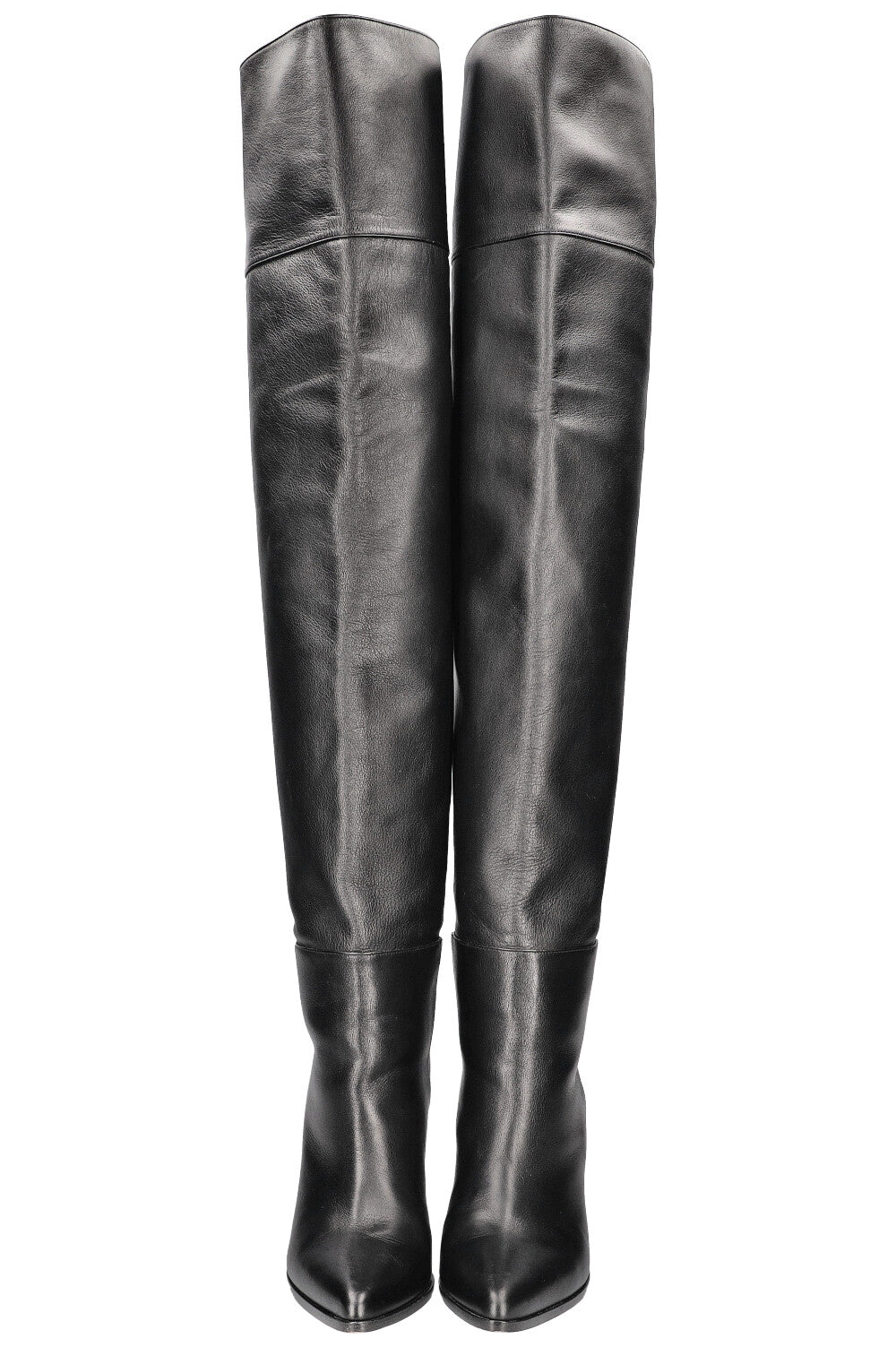 JIMMY CHOO Maceo 85 Overknee Boots Black Leather – REAWAKE