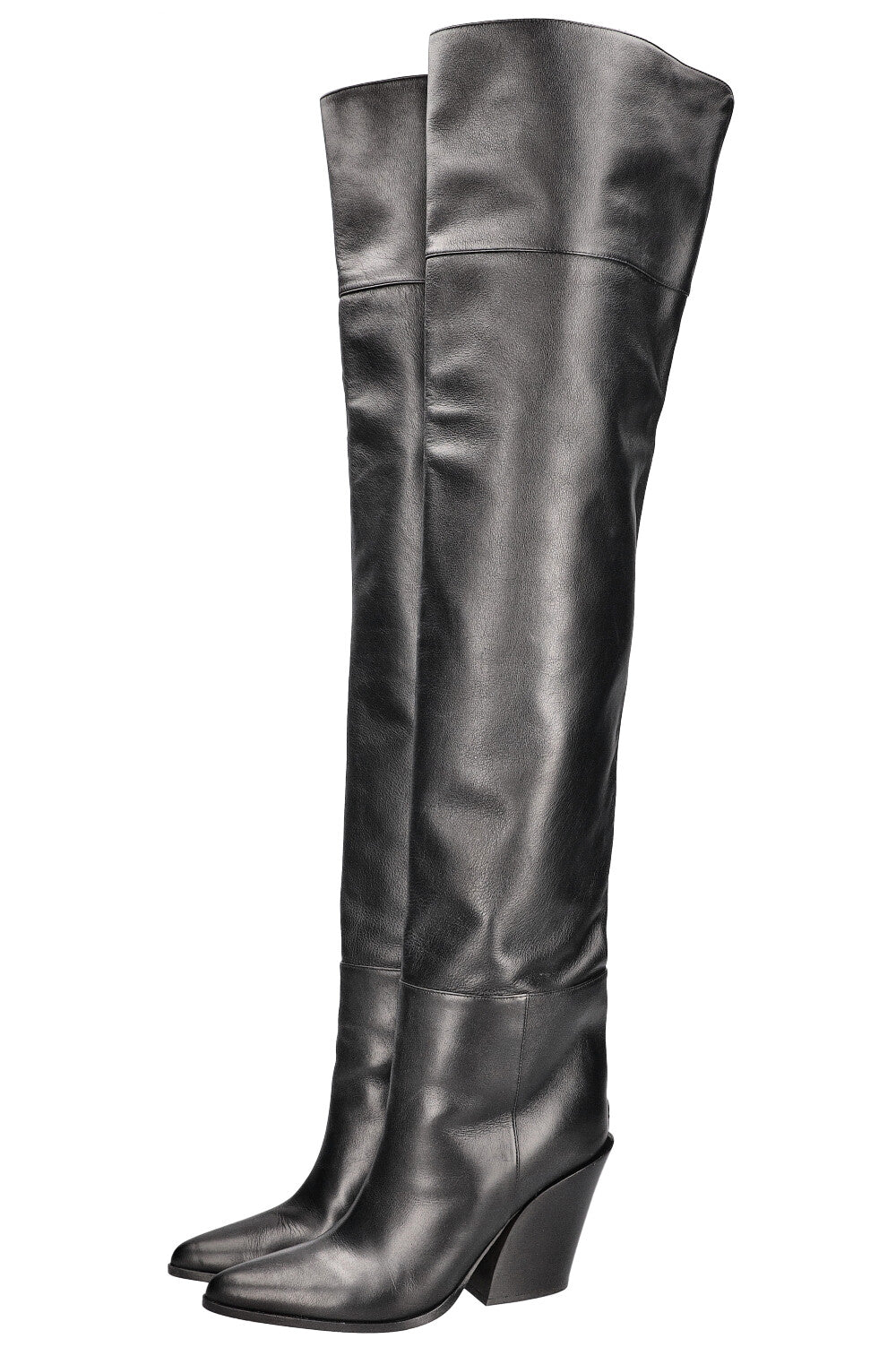 JIMMY CHOO Maceo 85 Overknee Boots Black Leather