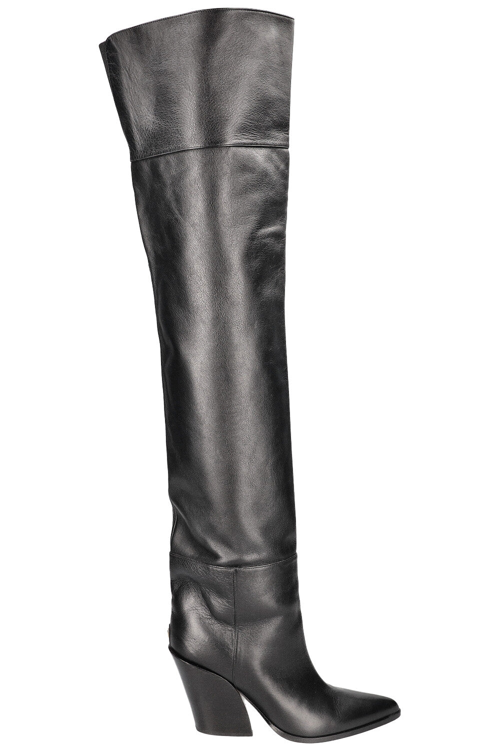 JIMMY CHOO Maceo 85 Overknee Boots Black Leather