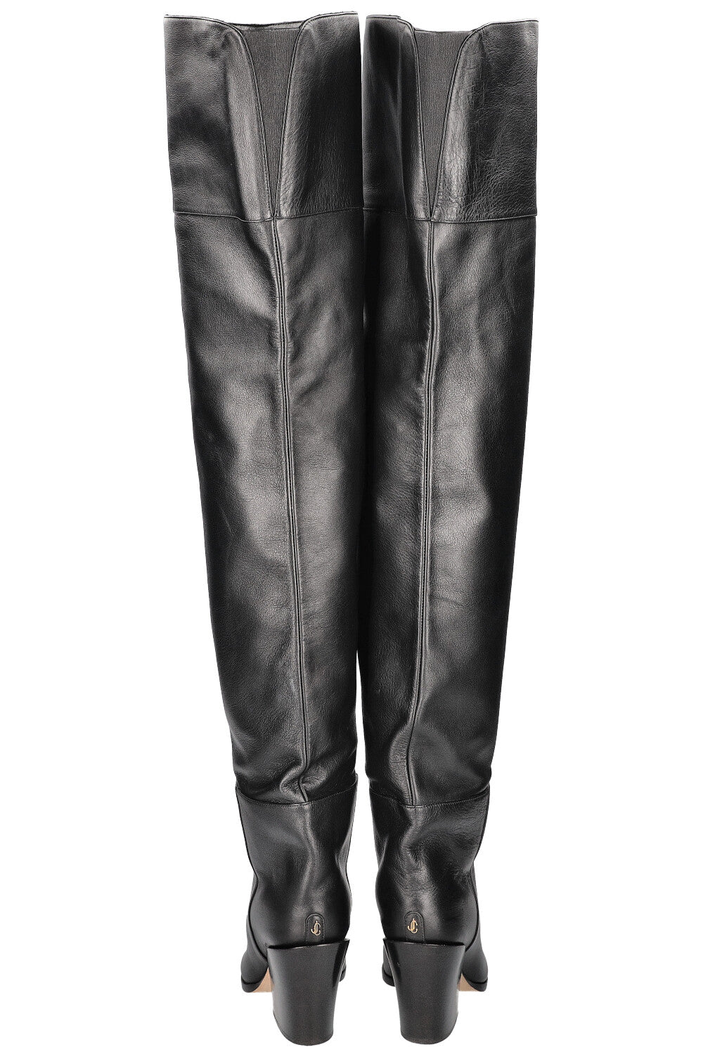 JIMMY CHOO Maceo 85 Overknee Boots Black Leather