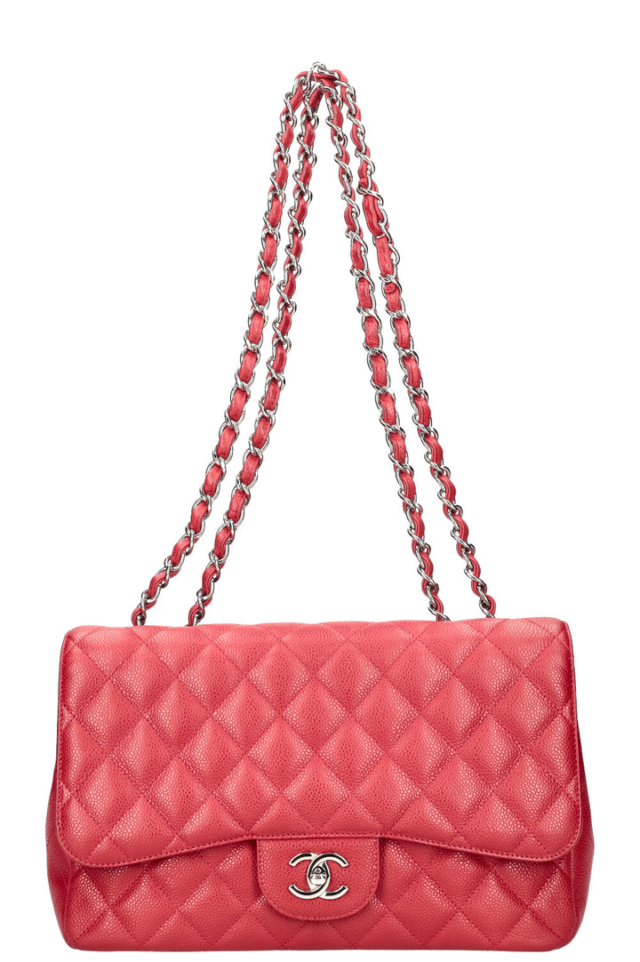 CHANEL Double Flap Bag Large Red