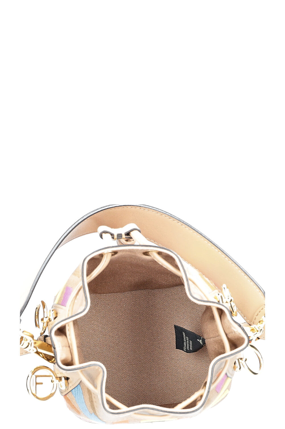 FENDI Mon Tresor Bucket Bag Canvas FF Embroidery Multicolor REAWAKE