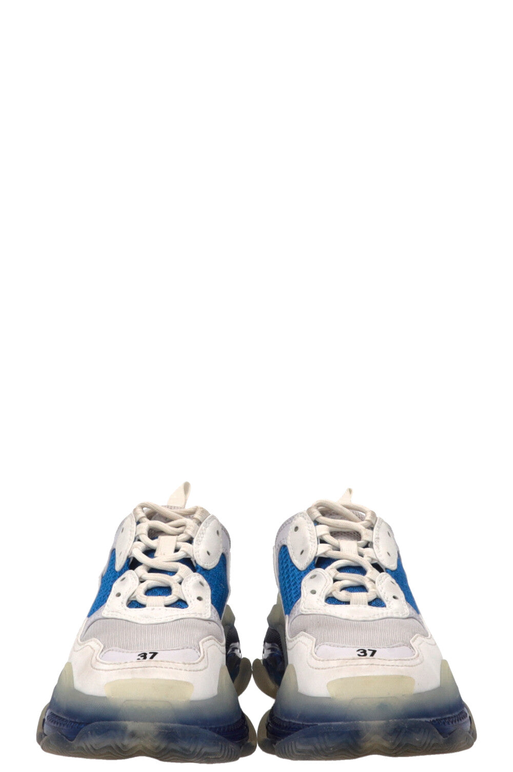 BALENCIAGA Triple S Sneakers White Blue
