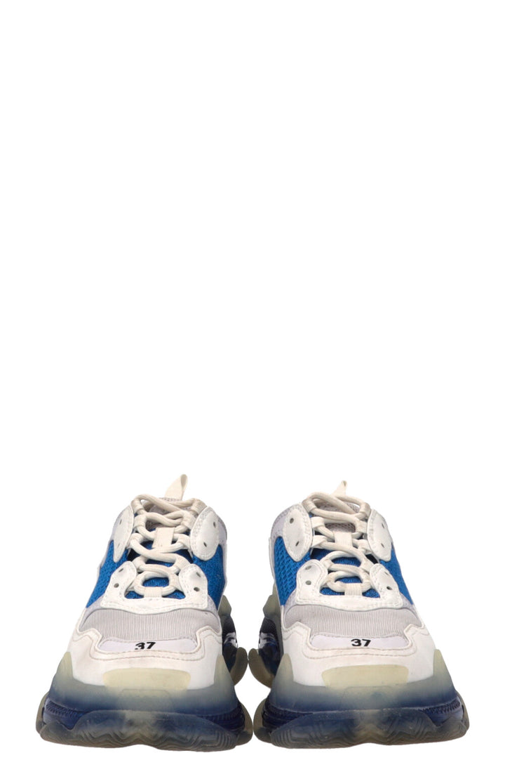 BALENCIAGA Triple S Sneakers White Blue