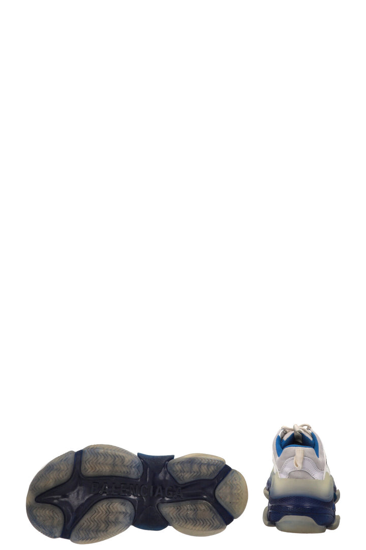 BALENCIAGA Triple S Sneakers White Blue