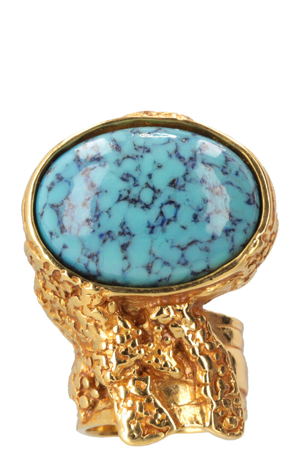 YSL Arty Ring Blue Gold