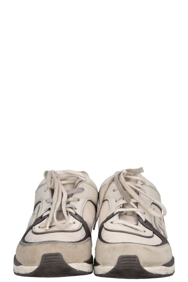 CHANEL CC Sneakers Grey White