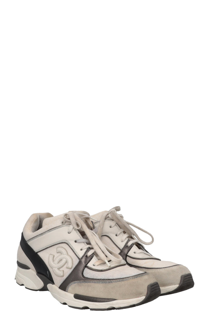 CHANEL CC Sneakers Grey White