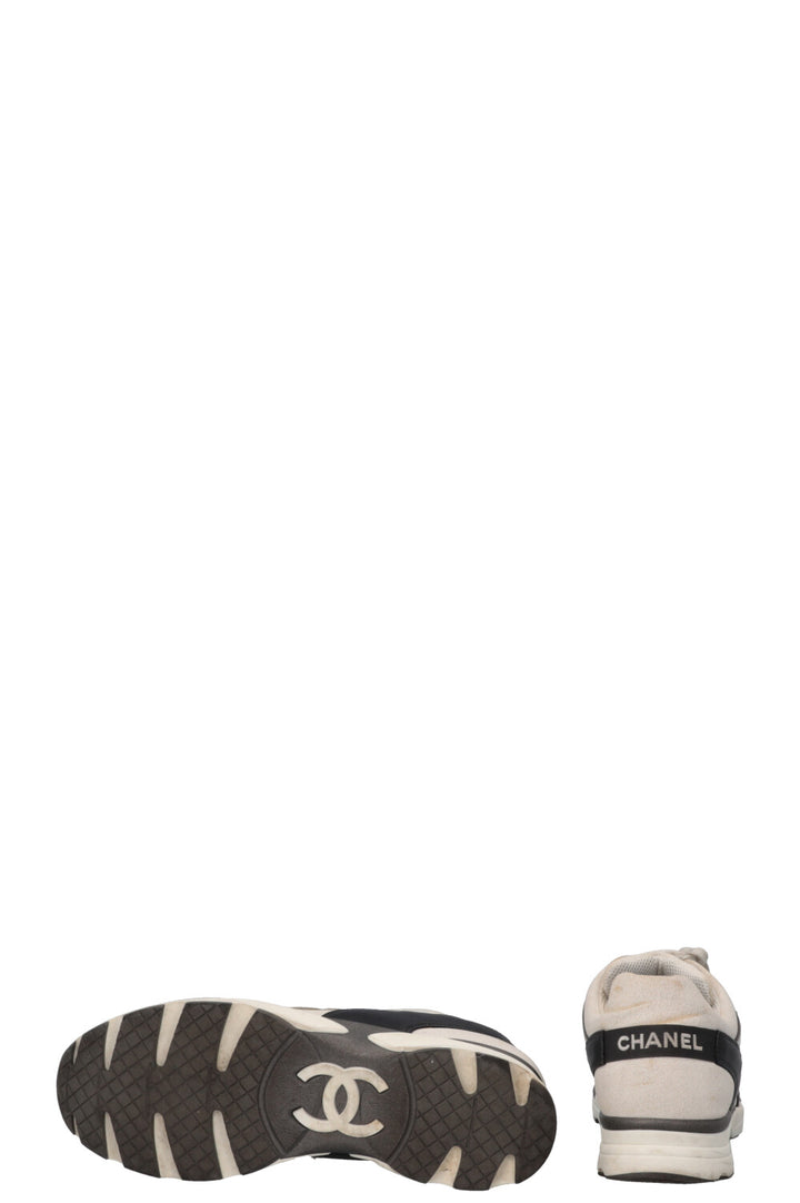 CHANEL CC Sneakers Grey White