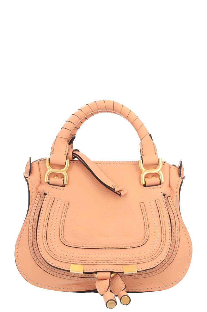 CHLOÉ Mini Marcie Satchel Bag Peach