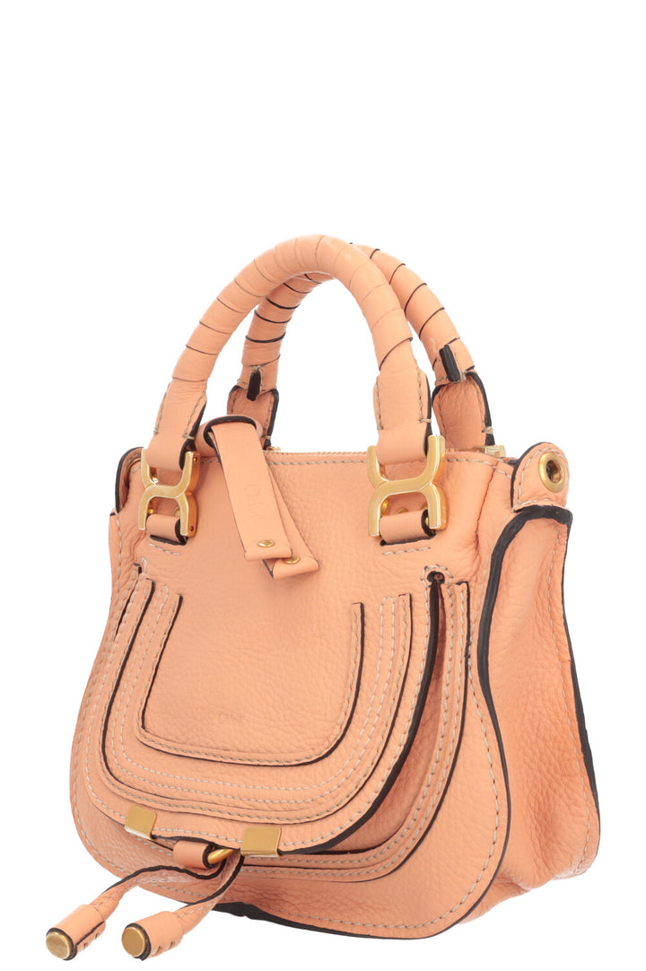 CHLOÉ Mini Marcie Satchel Bag Peach