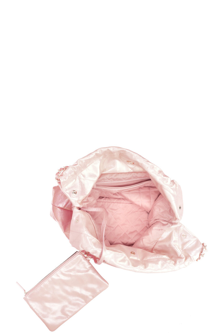 CHANEL 22 Small Bag Metallic Pink