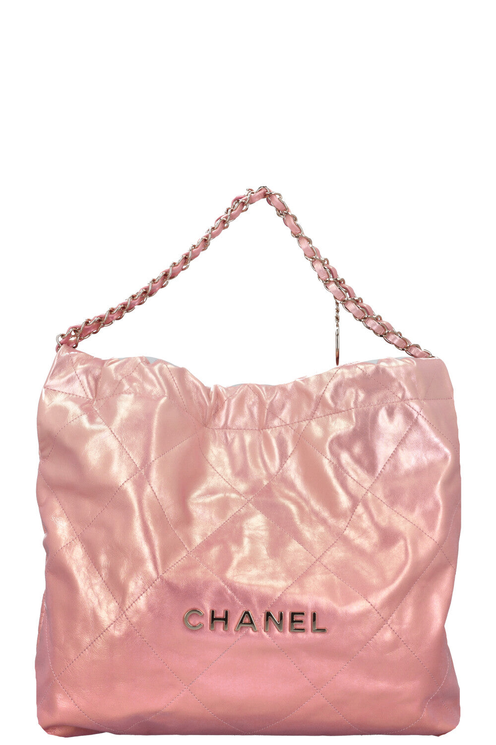 CHANEL 22 Smal Bag Metallic Pink