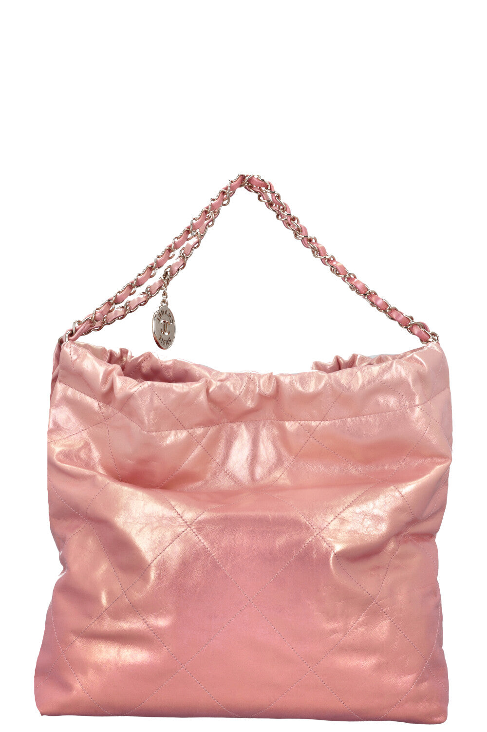 CHANEL 22 Small Bag Metallic Pink