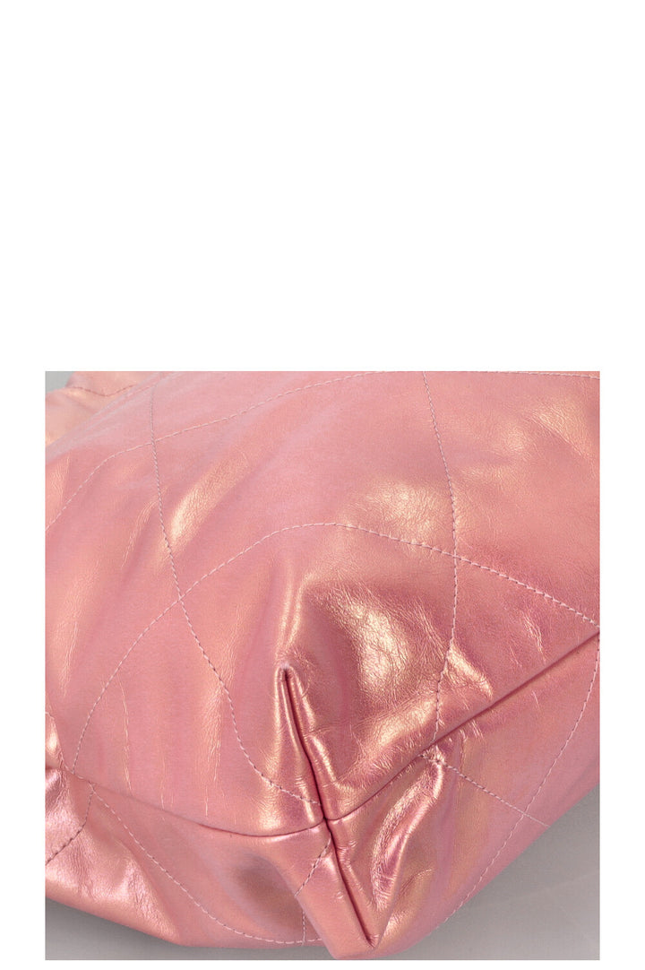 CHANEL 22 Small Bag Metallic Pink