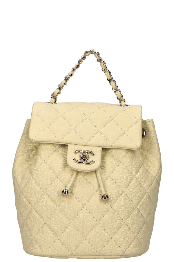 CHANEL Quilted Urban Backpack Pale Yellow