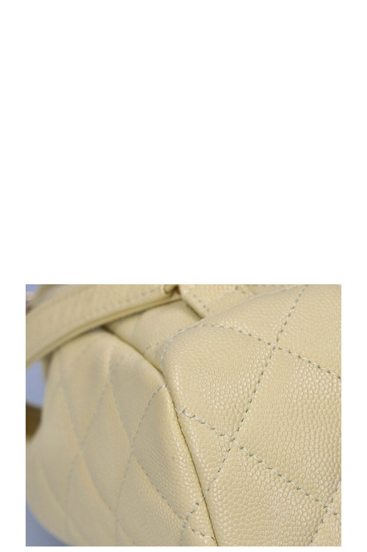 CHANEL Quilted Urban Backpack Pale Yellow