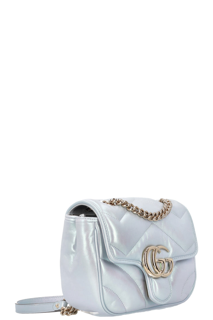 GUCCI GG Marmont Mini sac à bandoulière Bleu irisé